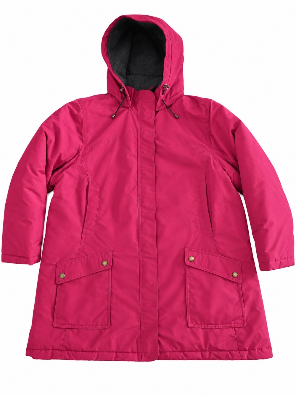 Women’s Lands’ End Fuchsia Hooded Winter Parka 3X 24W–26W